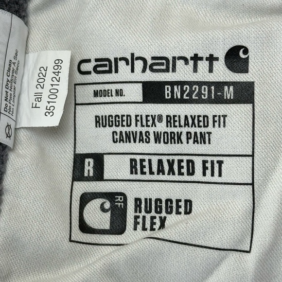 Carhartt Gray Rugged Flex Relaxed Fit Canvas Work Pant 40X30 BN2291-M 6 pockets - Picture 9 of 16